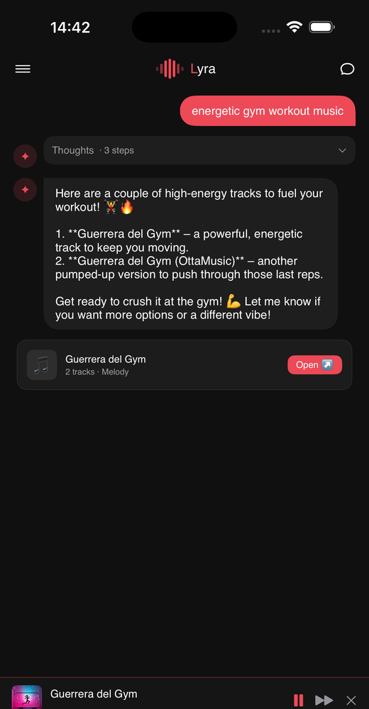 Lyra app screenshot